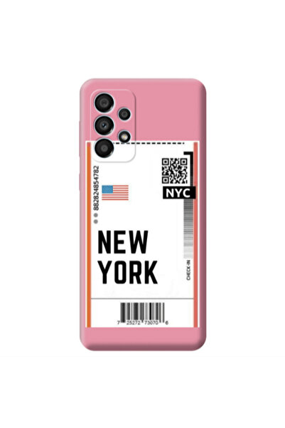 Other Samsung A33 New York NYC Pink Colored Silicone TPU Θήκη