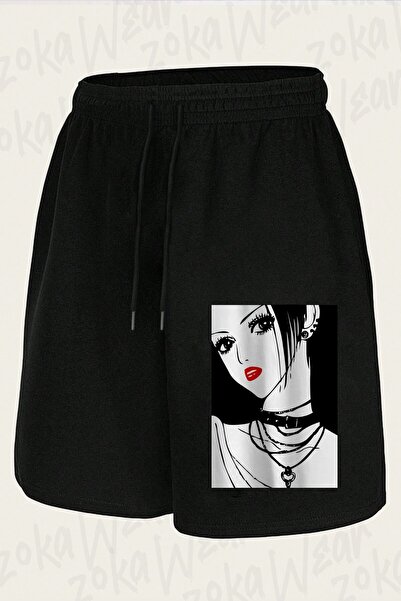 ZOKAWEAR Unisex Black Stones (Nana Osaki) V2 Design Printed Shorts