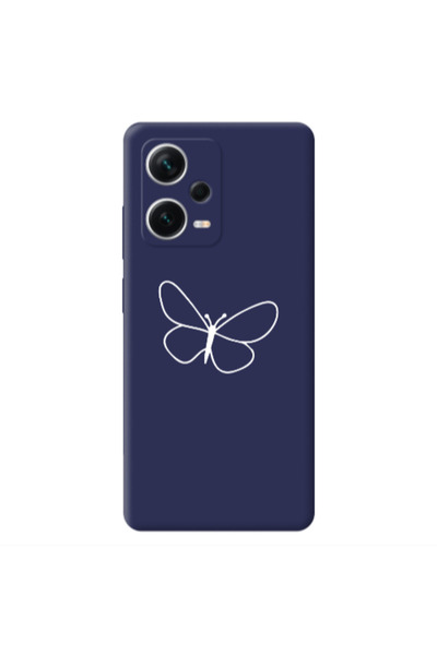 Other Xiaomi Poco X5 butterfly Dark blue Colored Silicone TPU Θήκη