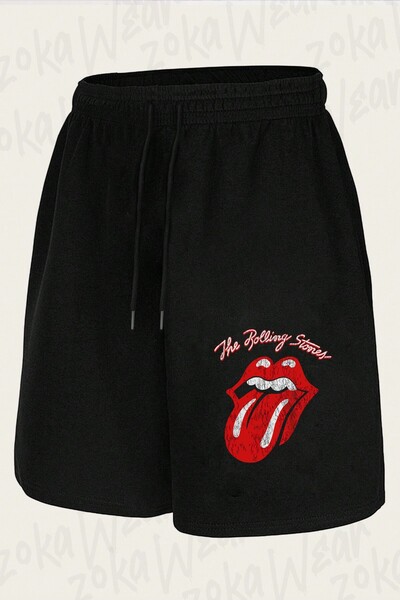 ZOKAWEAR شورت مطبوع بتصميم The Rolling Stones للجنسين