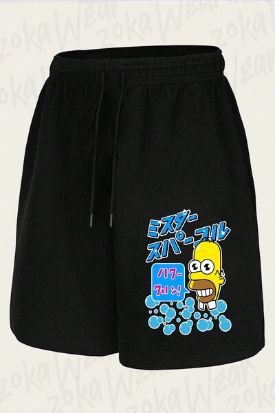 ZOKAWEAR Unisex Σορτς με στάμπα Mr. Sparkle Japanese Homer Design