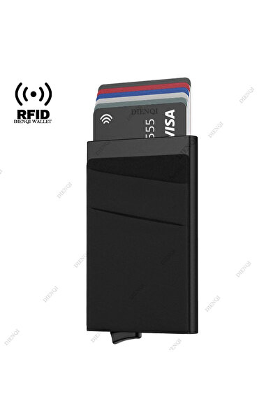 choice2 Black DIENQI RFID Holder Luxury Men Wallets Slim Thin Business Metal ...