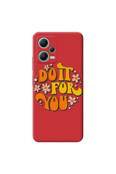 Other Xiaomi Redmi Note 12 Pro 5G Do it For You Red Colored Silicone TPU Θήκη