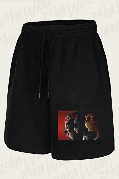 ZOKAWEAR Unisex Puss in Boots Design Printed Shorts
