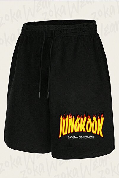ZOKAWEAR Unisex Thrasher K Pop Jungkook Bts Design Printed Shorts