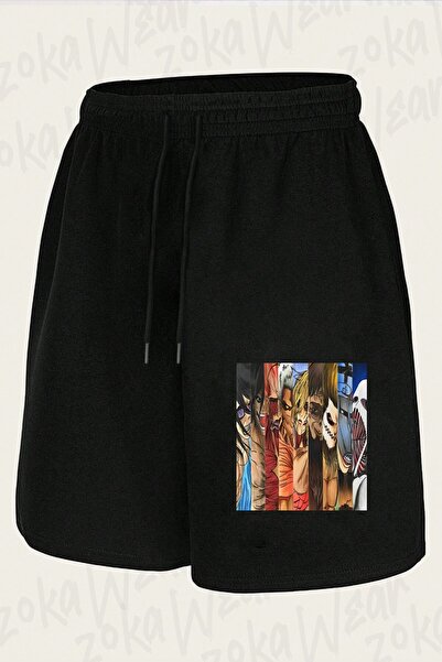 ZOKAWEAR Unisex Attack on Titan Titans Design Printed Shorts