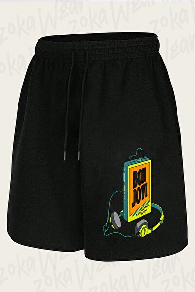 ZOKAWEAR Unisex Bon Jovi Music Design Printed Shorts