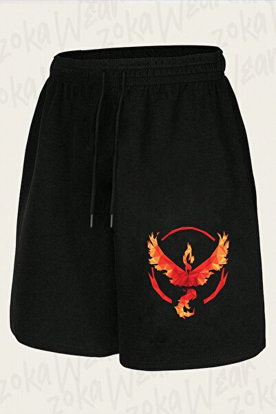ZOKAWEAR Unisex Phoenix Design Printed Shorts