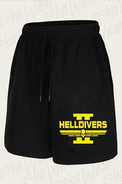 ZOKAWEAR Unisex Helldivers Hell Divers Design Printed Shorts
