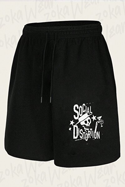 ZOKAWEAR Unisex Social Distortion2 Design Printed Shorts
