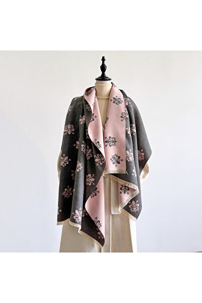 choice2 GRAY Elegant Paisley Pattern Scarf Imitation Cashmere Soft Warm Versa...
