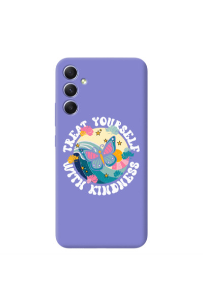 Other Samsung A34 Kindless Yourself Purple Colored Silicone TPU Θήκη