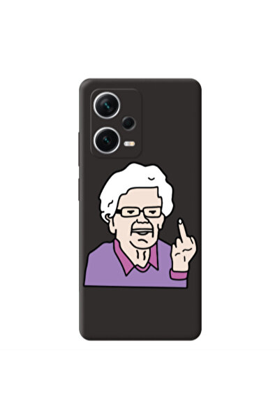 Other Xiaomi Poco X5 Crazy Granny Black Colored Silicone TPU Θήκη