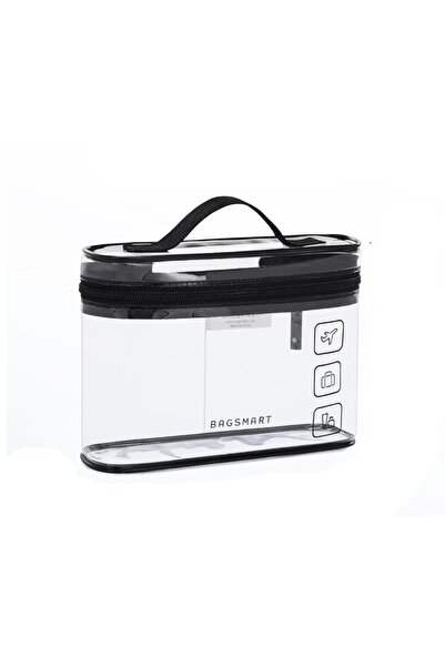 Choice Beige Portable Clear Toiletry Bag Large Capacity Waterproof Cosmetic O...