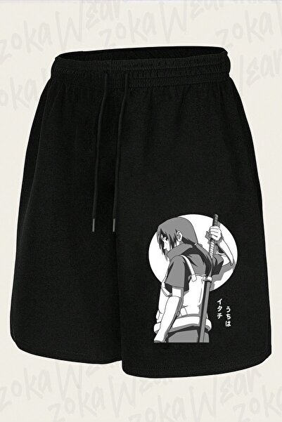 ZOKAWEAR شورت مطبوع بتصميم أوتشيها إيتاتشي للجنسين