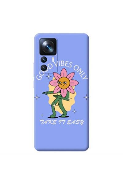 Other Xiaomi Mi 12T Good Vibes Only Light Purple Colored Silicone TPU Θήκη