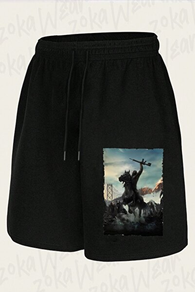 ZOKAWEAR شورت مطبوع بتصميم Mayhem at Dawn للجنسين