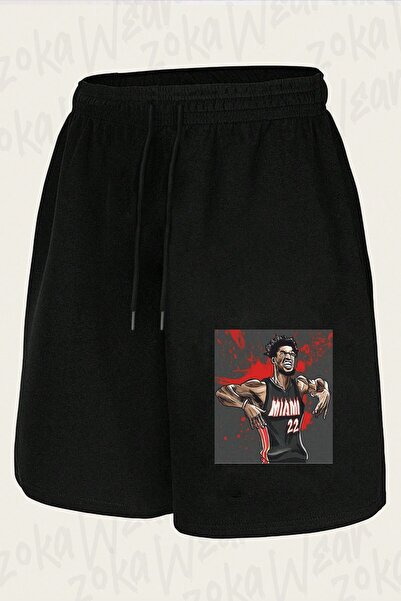 ZOKAWEAR شورت مطبوع بتصميم ميامي هيت 22 للجنسين