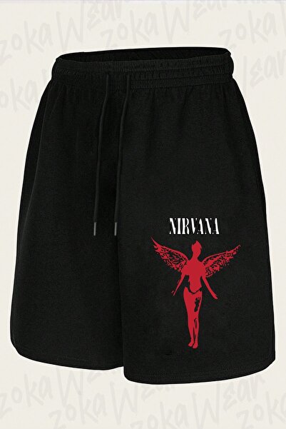 ZOKAWEAR Unisex σορτς με στάμπα Nirvana Design