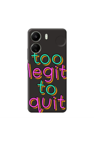 Other Xiaomi Redmi 13C Too Legit To Quit Black Colored Silicone TPU Θήκη