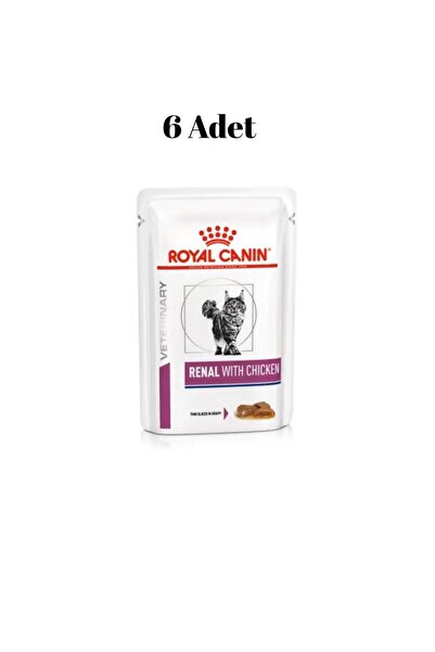 Royal Canin Veterinary Renal Chicken Pouch Kedi Yaş Maması 6 Adet