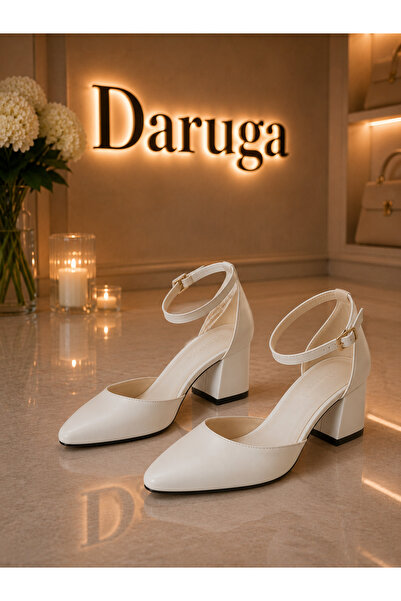 DARUGA Low Heel Ankle Strap Engagement Shoes Wedding Shoes