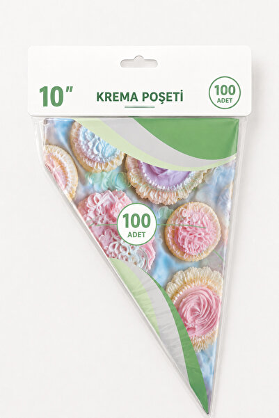 MUMTEDARİK Pasta ve Mum Krema Sıkma Poşeti 100 Adet