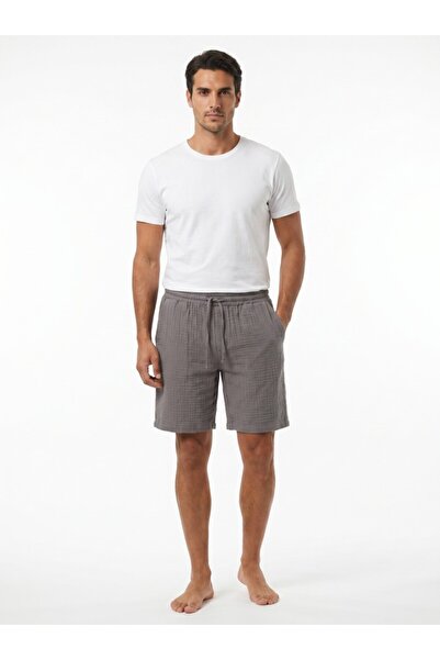 Mulberry Coast Men's 100% Cotton Muslin Shorts – Breathable, Lightweight, Tex...