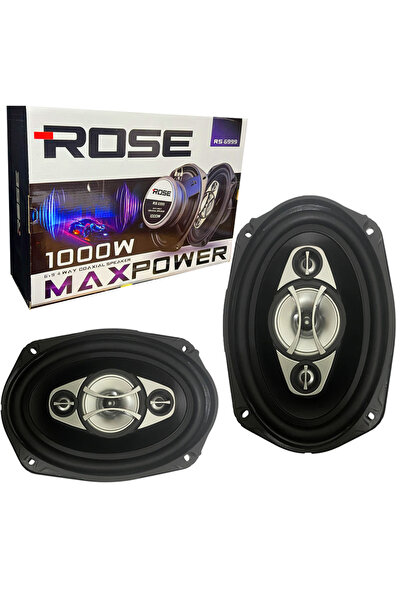 Rose Oval Oto Hoparlör Koaksiyel 1000w Tweeterli 2 Adet RS-6999