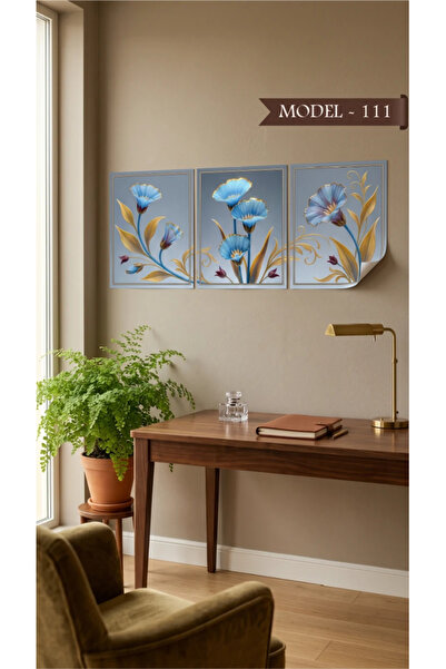Akıllı Kağıt Static Cling Tablecloth - Poster Flower (Model- 111)