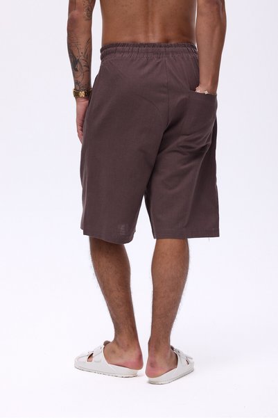 Unreal Co Bel Lastikli Oversize Keten Şort