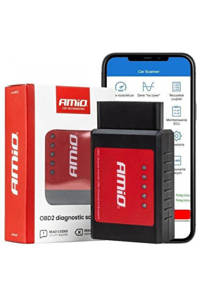 AMIO Διαγνωστικό Αυτοκινήτου OBD 2 Τύπου Elm327 Bluetooth XL Τάση Λειτουργίας...