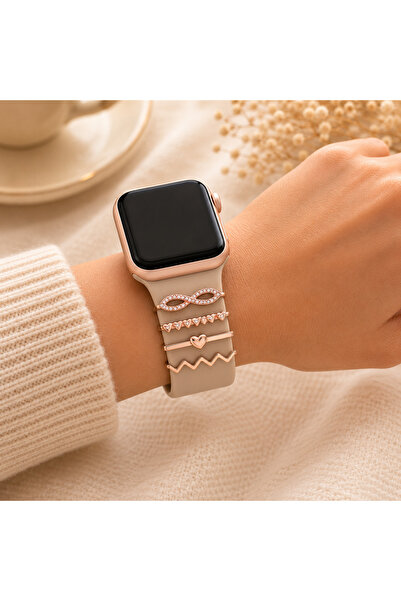 Anadolu Aksesuar Apple Watch Uyumlu Akıllı Saat Kordon Süsü Charm Kayış Akses...