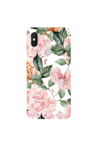 Other Xiaomi Redmi S2 Pink rose and laves Transparent Silicone TPU Θήκη