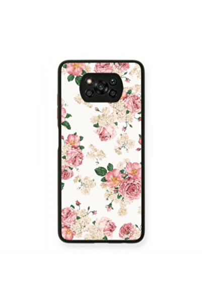 Other Xiaomi Poco X3 /X3 Pro Pink Flowers 2 Black Glossy Θήκη