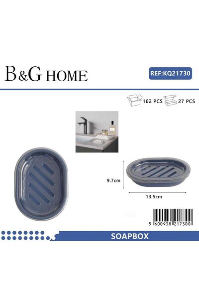Tradesor Σαπουνοθήκες μπάνιου πλαστικές - Σετ 9pcs - Blue - 21730