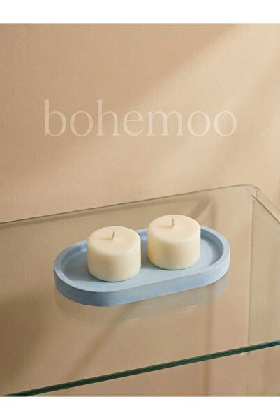 Bohemoo Oval Dekoratif Tepsi, Takı Düzenleyici, Taş Tozu Sunumluk, Minimalist...