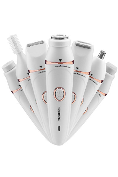 Choice1 WHITE Solimpia 7 in 1 Body Hair Removal Electric Epilator Armpit Hair...