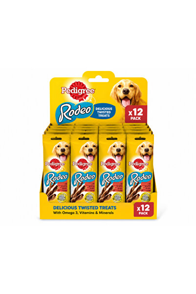 Pedigree Rodeo Gustări răsucite pentru câini - Pachet de 12 - Gustări de reco...