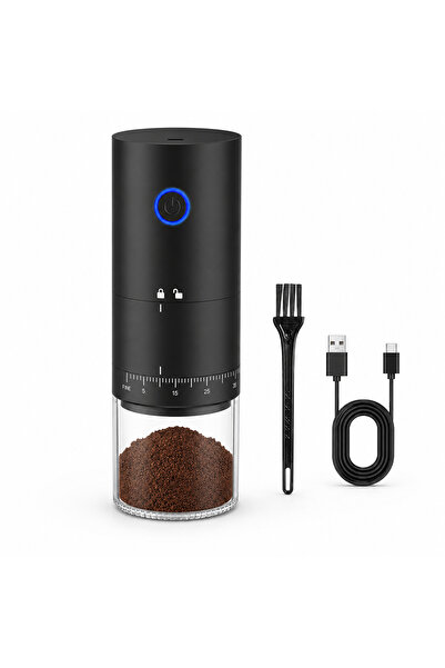 Generic Portable Electric Coffee Grinder USB-C Rechargeable Adjustable Grind ...