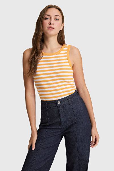 U.S. Polo Assn. Kadın Mango Bisiklet Yaka Tişört 50323549-VR244