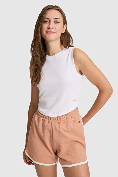 U.S. Polo Assn. Kadın Beyaz Bisiklet Yaka Basic Tişört 50321822-VR013
