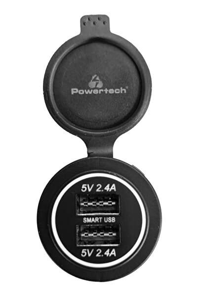 POWERTECH πρίζα USB για σκάφη & οχήματα PTL-003, 2x USB, 24W, IP65