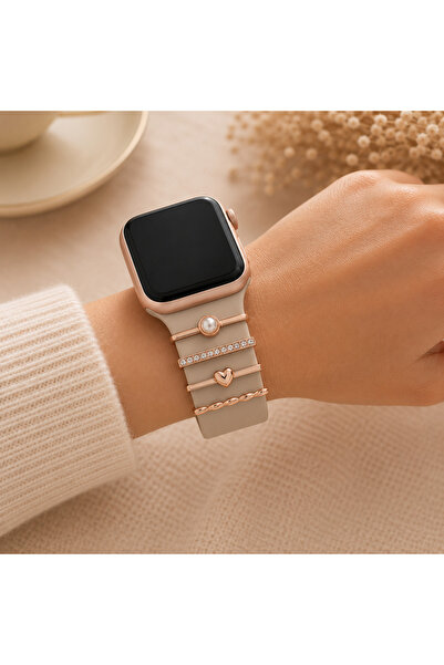 Anadolu Aksesuar Apple Watch Uyumlu Akıllı Saat Kordon Süsü Charm Kayış Akses...