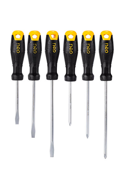 Deli σετ κατσαβίδια DL620006, 3x ίσια & 3x σταυρωτά, μαγνητικά, 6τμχ