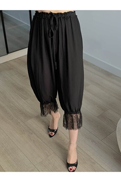 ROUPAS COLLECTİON Dantel Detay Şalvar Pantolon
