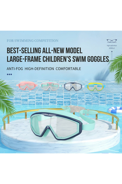 Choice Pink Kids Large Frame Swim Goggles, Anti-fog Waterproof UV Protection ...