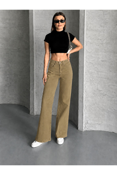 Safari Women's Spanish Flare High Waist Jeans 100% Cotton