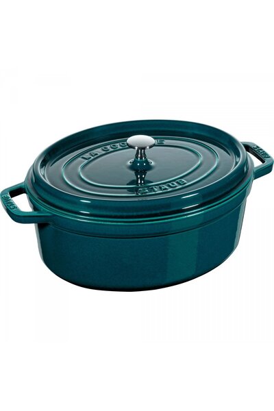 STAUB Oala din fonta Staub, ovala, 5.5l, culoare marina, dimensiuni 31x25cm, ...