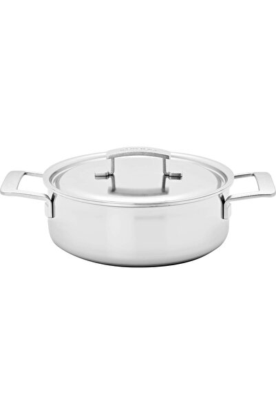 OEM Tigaie adanca Demeyere Industry, 24cm, inox, 5 straturi, cu manere, capac...